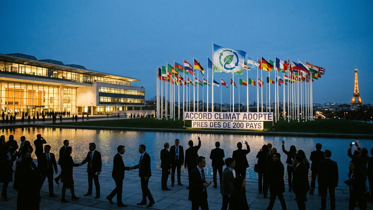 Illustrative photograph for the story: Nearly 200 Countries Adopt the Paris Climate Agreement
