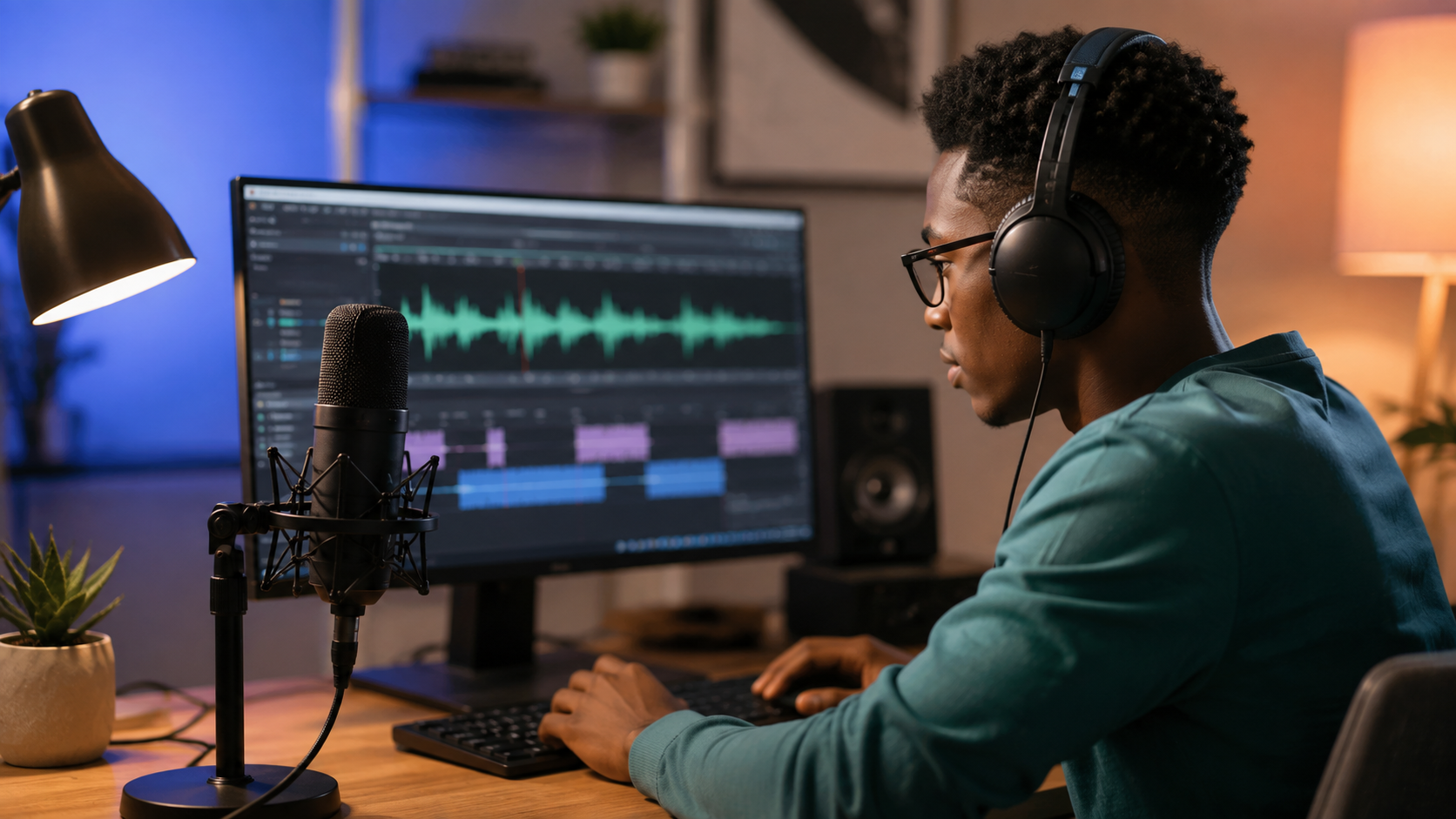 Illustrative photograph for the story: Everyone's Chasing Content Creation, but Podcast Editing Might Be the Smarter Beginner Skill.