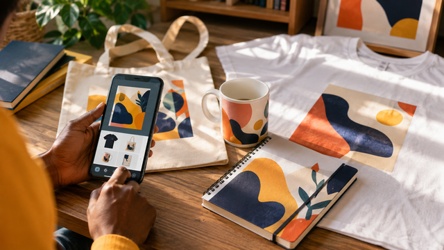 Illustrative photograph for the story: Print on Demand Sounds Complicated Until You Realize It's Basically Canva Plus a Website.