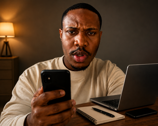 Illustrative photograph for the story: Mazi Okeke Allegedly Caught His Fiancée With His Driver — What the Viral Relationship Drama Taught Me About Trust, Privacy and Making Money Online