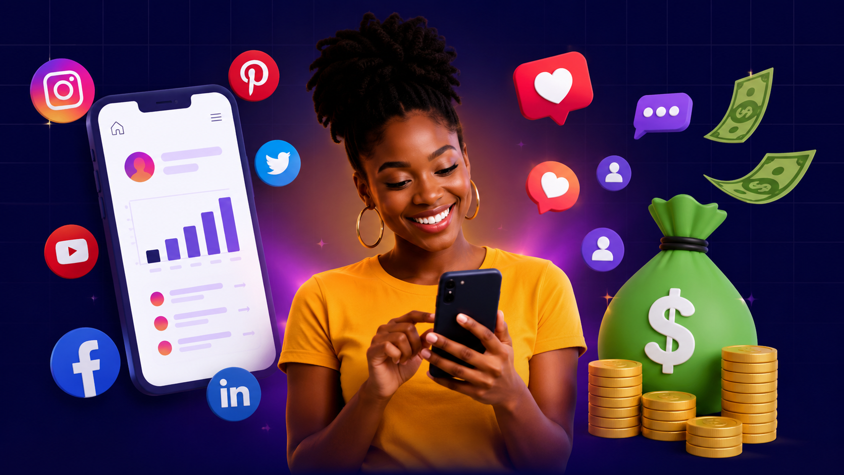Illustrative photograph for the story: How to Make Money From Social Media: Turn Your Followers Into a Profitable Online Business From Your Phone