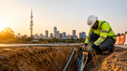 Illustrative photograph for the story: Over 5,000 Fibre Cuts in Nigeria: How Road Construction Is Putting the Digital Economy at Risk