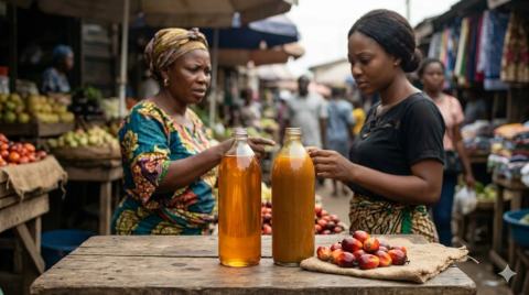 Illustrative photograph for the story: Lagos Warns About Adulterated Palm Oil. The Bigger Problem Is Knowing What You Are Buying