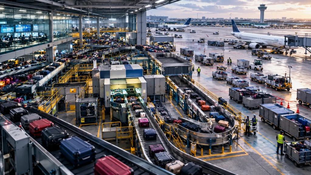 Illustrative photograph for the story: 5,000 Bags Are Stuck at an Airport. The Bigger Problem Is What Happens When Systems Fail.