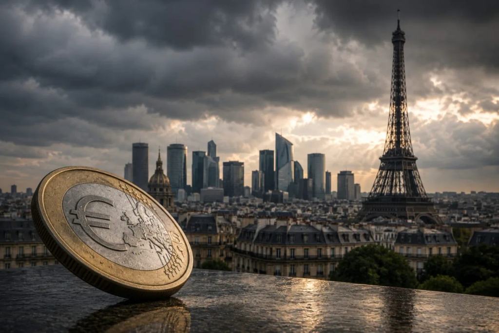 Illustrative photograph for the story: The Euro Falls as Investors Worry About France