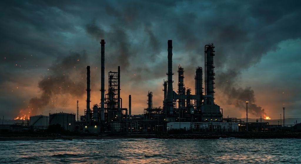 Illustrative photograph for the story: Oil Prices Jump as War and Storm Threaten the World’s Fuel Supply