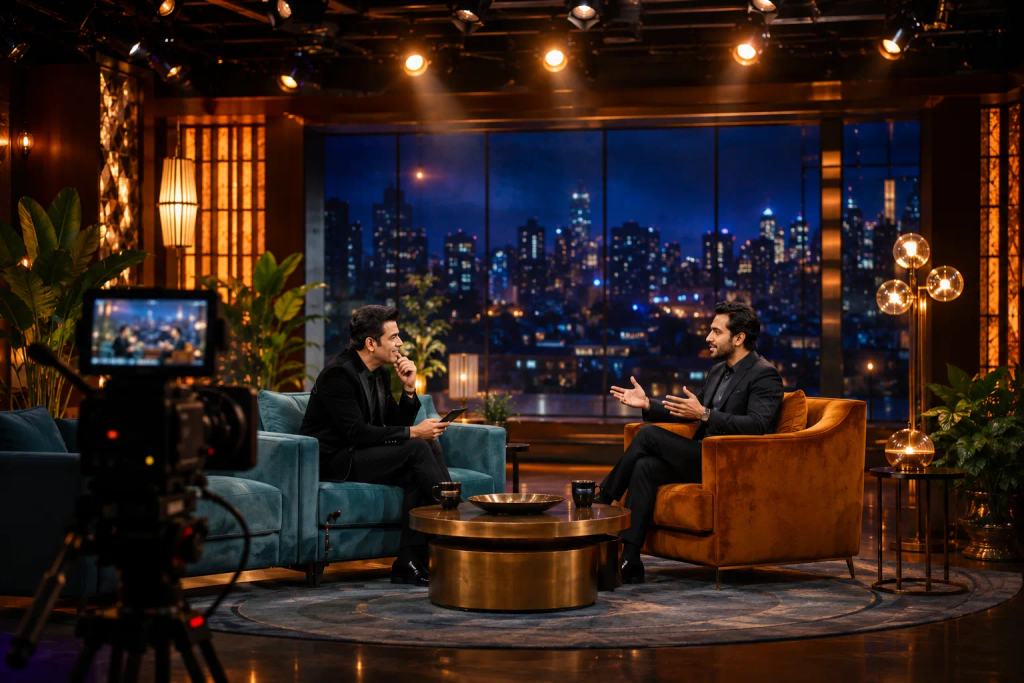 Illustrative photograph for the story: How Celebrity Talk Shows Inspire Successful Content Creators in 2026