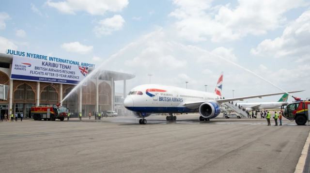 Illustrative photograph for the story: British Airways to Resume Tanzania Flights After 13-Year Absence