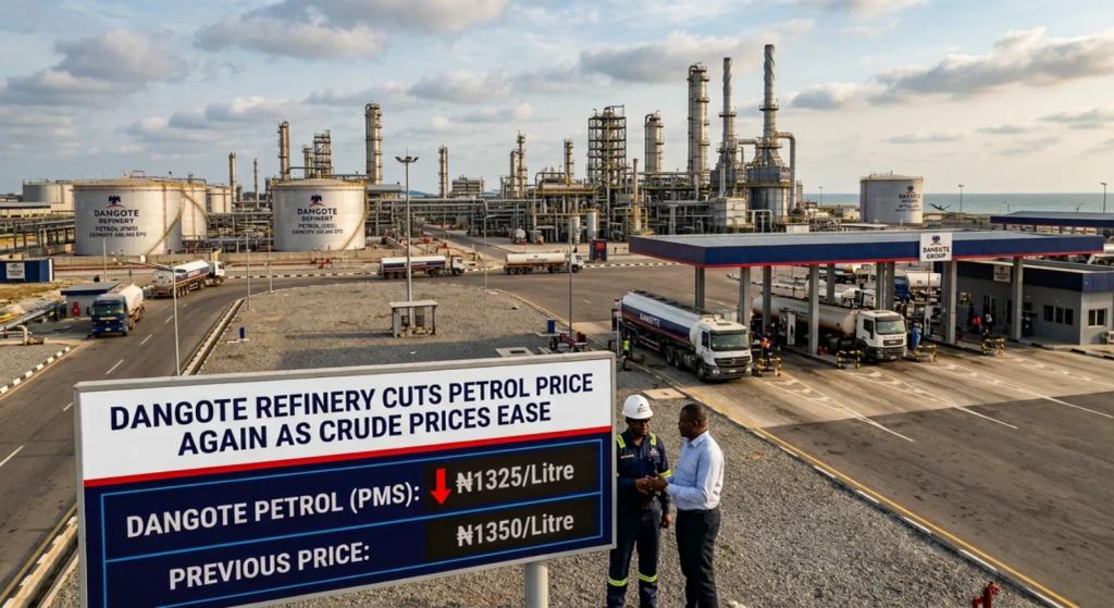 Illustrative photograph for the story: Dangote Refinery Cuts Petrol Price Again as Crude Prices Ease
